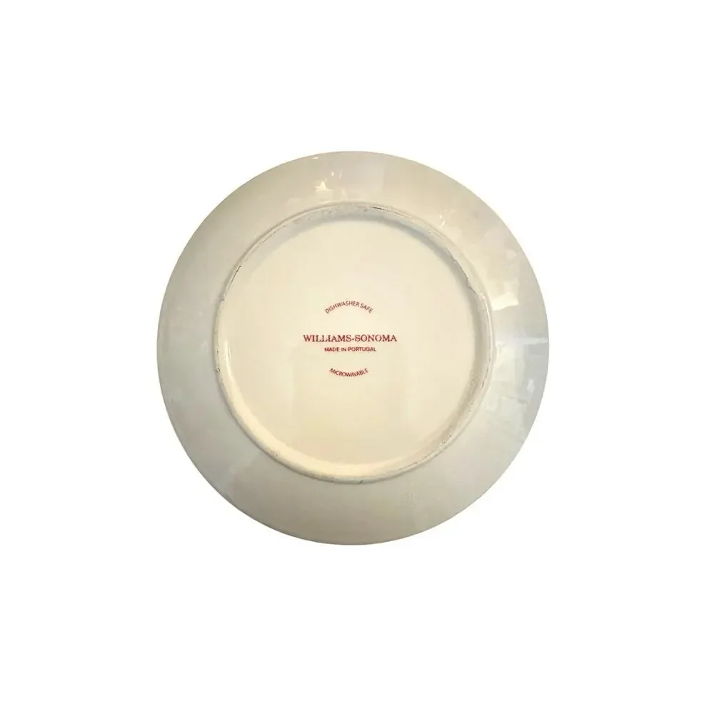 Williams Sonoma Fleur De Lis Red Earthenware Luncheon 9